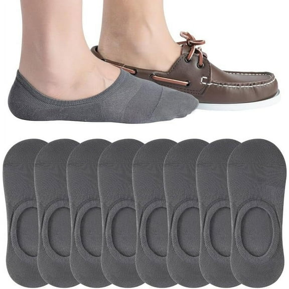 Men's No Show Socks - Non Slip & Low Cut Under Ankle Invisible Socks - For Casual & Formal Wear - Soft & Stretchable