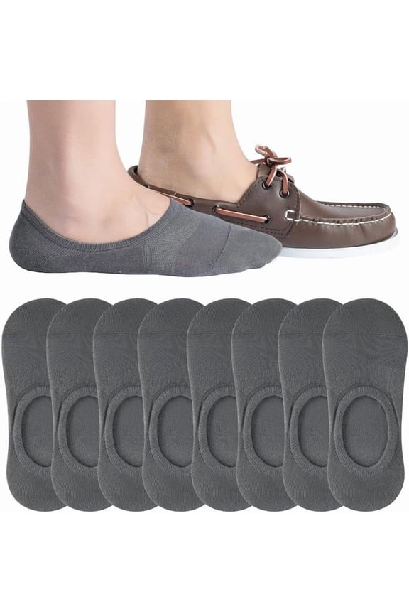 Men's No Show Socks - Non Slip & Low Cut Under Ankle Invisible Socks - For Casual & Formal Wear - Soft & Stretchable