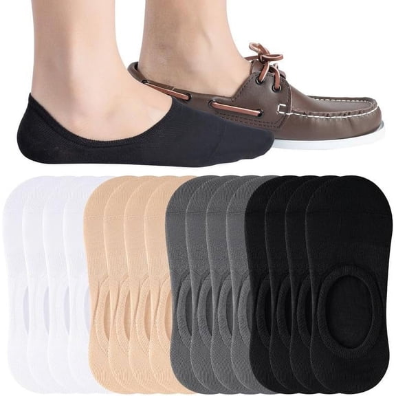 Men's No Show Socks - Non Slip & Low Cut Under Ankle Invisible Socks - For Casual & Formal Wear - Soft & Stretchable