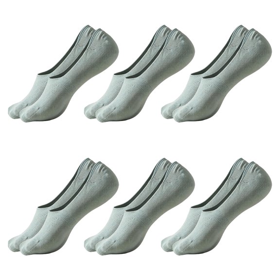 LDU Men's No Show Socks, Solid Skin Friendly Breathable Quick Dry Invisible Low Cut Socks for Daily Wear, 6 Pairs