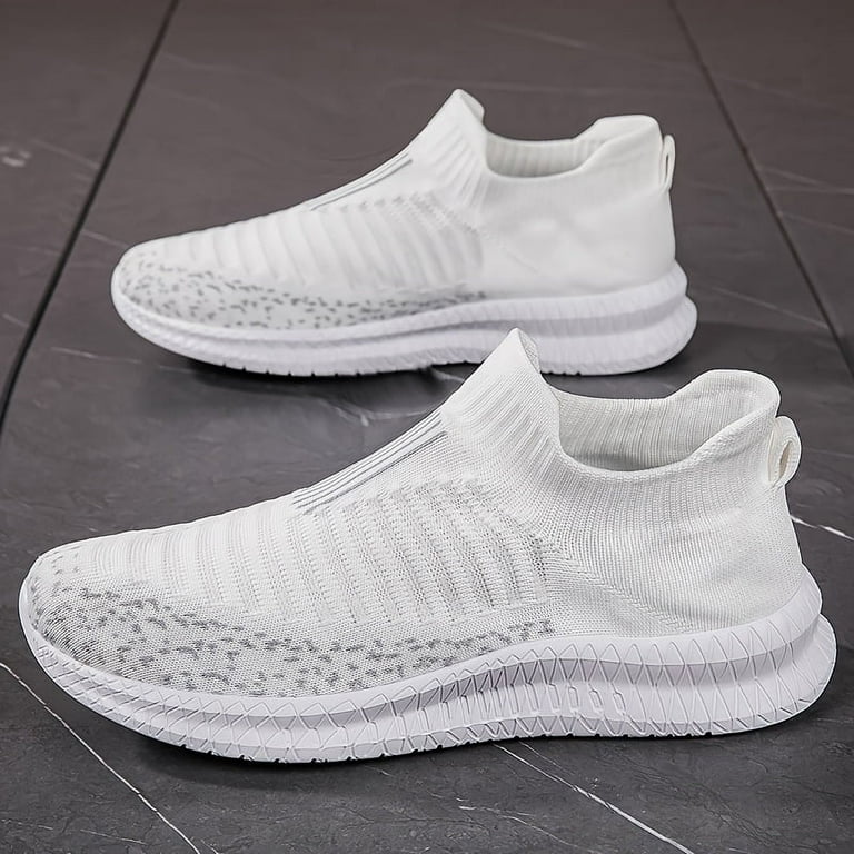Men s No Tie Lace Free Breathable Knit Sneakers Casual Outdoor Walking Running Shoes With Assorted Colors Walmart