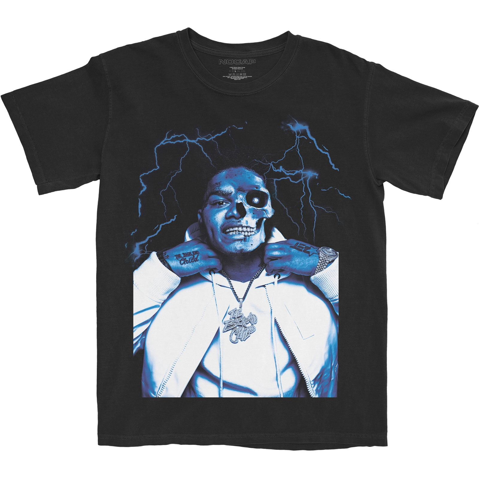 ROCKOFF T-Shirt # XL Black Unisex # Powerslave Lightning Circle : Iron Maiden