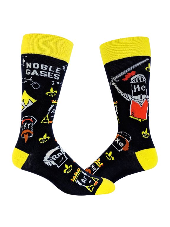 Men's Noble Gases Socks Funny Science Chemistry Footwear