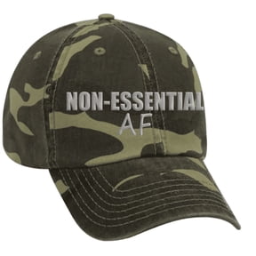 Men's Non-Essential AF Embroidered Performance Baseball Cap, Camo