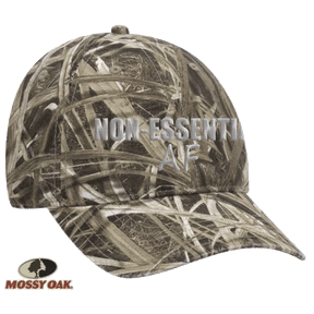 Men's Non-Essential AF Embroidered Performance Baseball Cap, Mossy Oak Camo