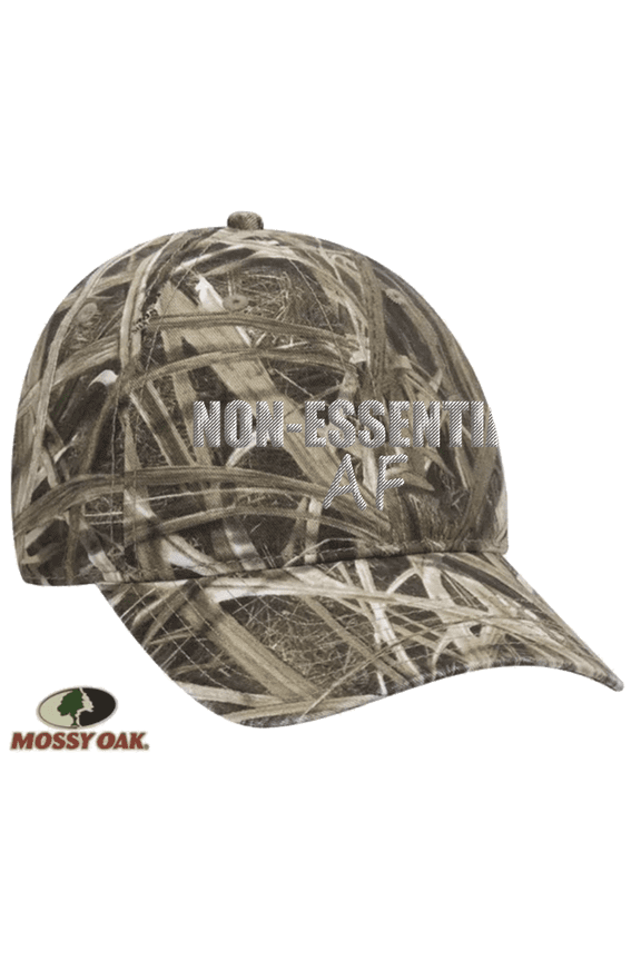 Men's Non-Essential AF Embroidered Performance Baseball Cap, Mossy Oak Camo