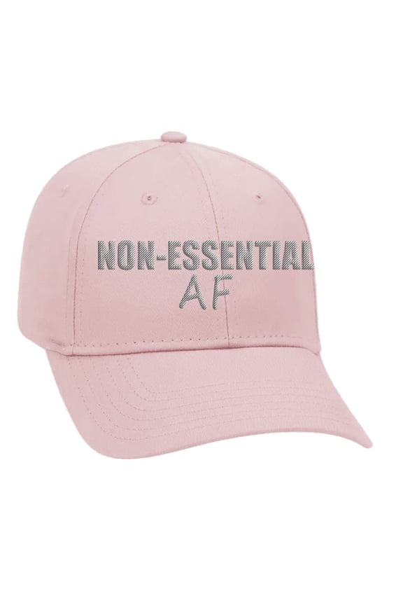 Men's Non-Essential AF Embroidered Performance Baseball Cap, Pink