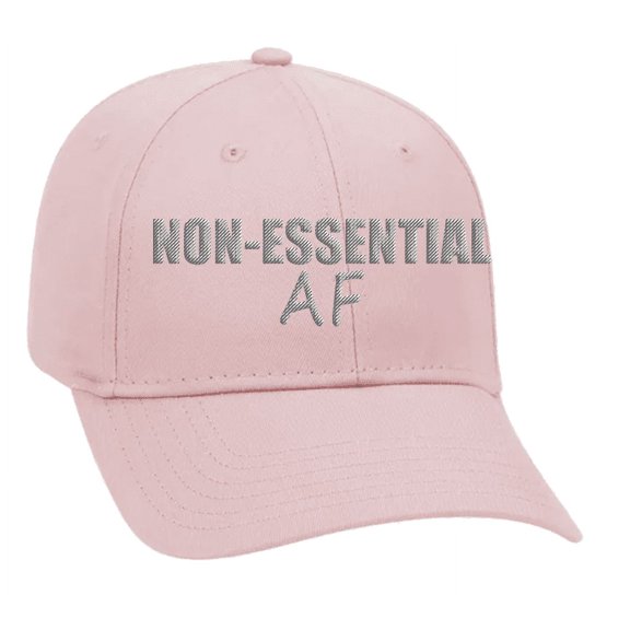 Men's Non-Essential AF Embroidered Performance Baseball Cap, Pink
