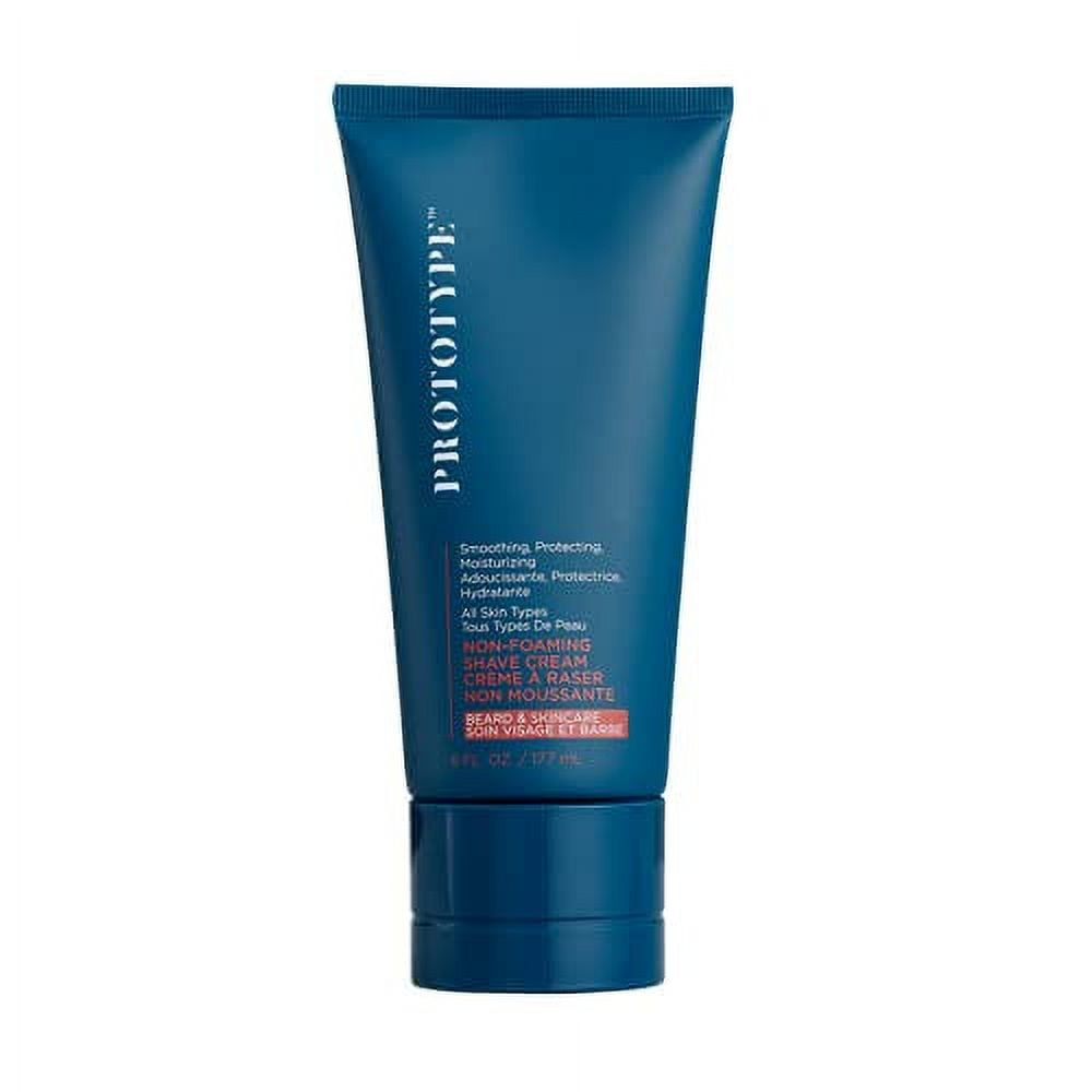 Men's Non Foaming Shave Cream - PROTOTYPE - Enriched with Cucumber Extract & Vitamin E for Refreshing Skin Hydration, Geranium Cedar Scent (6 oz)