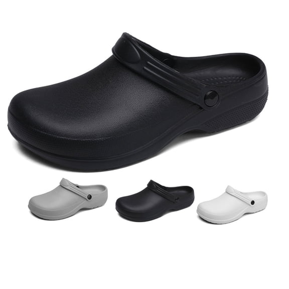 Men's  Non Slip Kitchen Clogs for Women  Waterproof Chef Shoes Oil Resistant Work Mules Lightweight EVA Slip Resistant Gardening & Restaurant Footwear