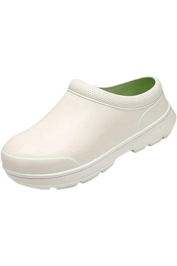 Men's Non-Slip Oil-Resistant EVA Chef Shoes - Lightweight Slip-On Work Shoes for Kitchen, Restaurant, and Hospital Use