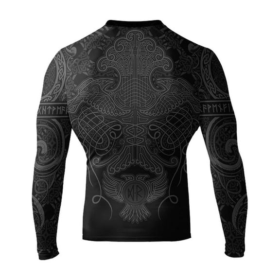 Men's Nordic Black IBJJF Approved MMA Rash Guard Small