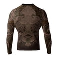 thumbnail image 1 of Men's Nordic Brown IBJJF Approved MMA Rash Guard Large, 1 of 3