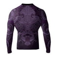 thumbnail image 1 of Men's Nordic Purple IBJJF Approved MMA Rash Guard Small, 1 of 3