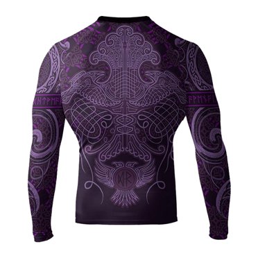 Raven Fightwear Women's Irezumi 2.0 Koi Fish BJJ Rash Guard MMA Purple...