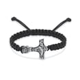 thumbnail image 1 of Men's Nordic Viking Mjolnir Thor Hammer Locket Adjustable Braided Rope Bracelet Memorial Cremation Jewelry for Ashes Holder Funeral Urn Bracelet for Ashes, 1 of 7