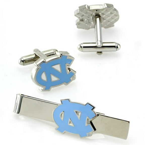 Men's North Carolina Tarheels Cufflinks/Tie Bar Gift Set
