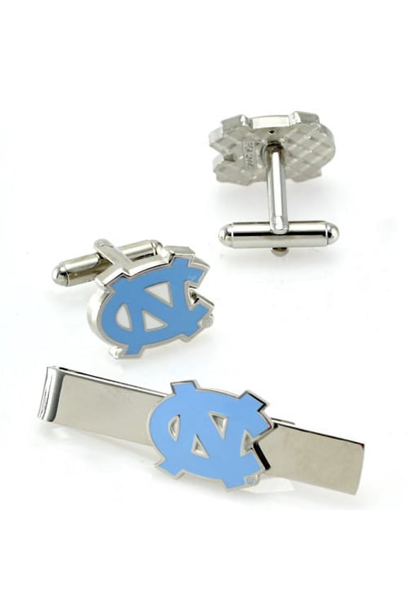 Men's North Carolina Tarheels Cufflinks/Tie Bar Gift Set