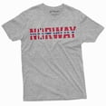 thumbnail image 1 of Men's Norway T-shirt Norge Norwegian Flag coat of arms tee shirt Norwegian coat of arms tee shirt (X-Large Grey), 1 of 7