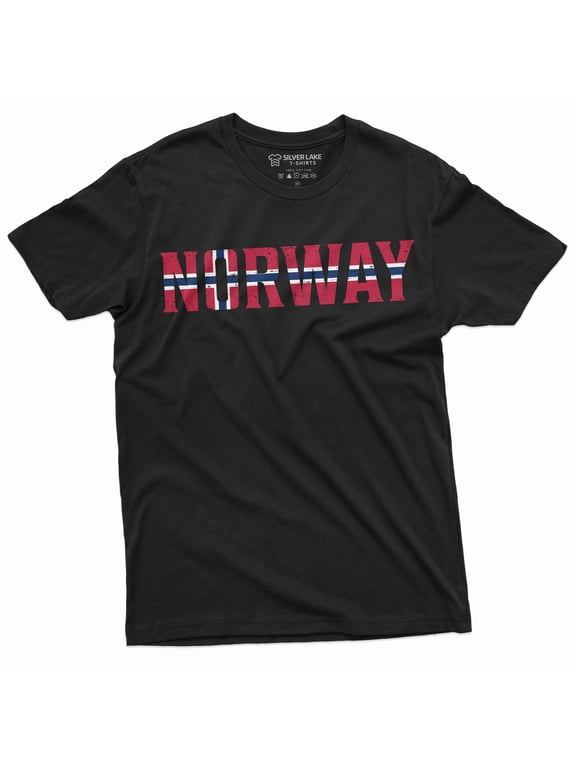 Men's Norway T-shirt Norge Norwegian Flag coat of arms tee shirt Norwegian coat of arms tee shirt