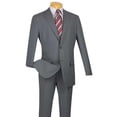 thumbnail image 1 of Men's Notch Lapel 2 Button Cheap Priced Slim Fit Suit With Flat Front Pant Gray Cheap Suits For Men, 1 of 1