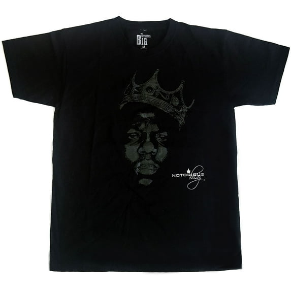 Men's Notorious B.I.G. Green Crown Slim Fit T-shirt Small Navy