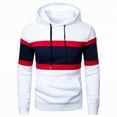 thumbnail image 1 of Men's Novelty Color Block Pullover Comfy Fleece Hoodie Long Sleeve Casual Drawstring Hooded Sweatshirt with Pocket, 1 of 4