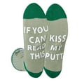 thumbnail image 1 of Men's Novelty Funny Saying Athletic Crew Socks, If You Can Read This, Kiss My Putt, Fun Gripper Socks, 1 of 4