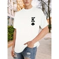 thumbnail image 1 of Men's Novelty Graphic Tees Shirt Boys Cotton Oversized T-Shirt Short Sleeve Vintage Y2k Streetwear Casual Tee Top White C M, 1 of 6