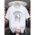 thumbnail image 1 of Men's Novelty Graphic Tees Shirt Boys Cotton Oversized T-Shirt Short Sleeve Vintage Y2k Streetwear Casual Tee Top White D XXL, 1 of 6