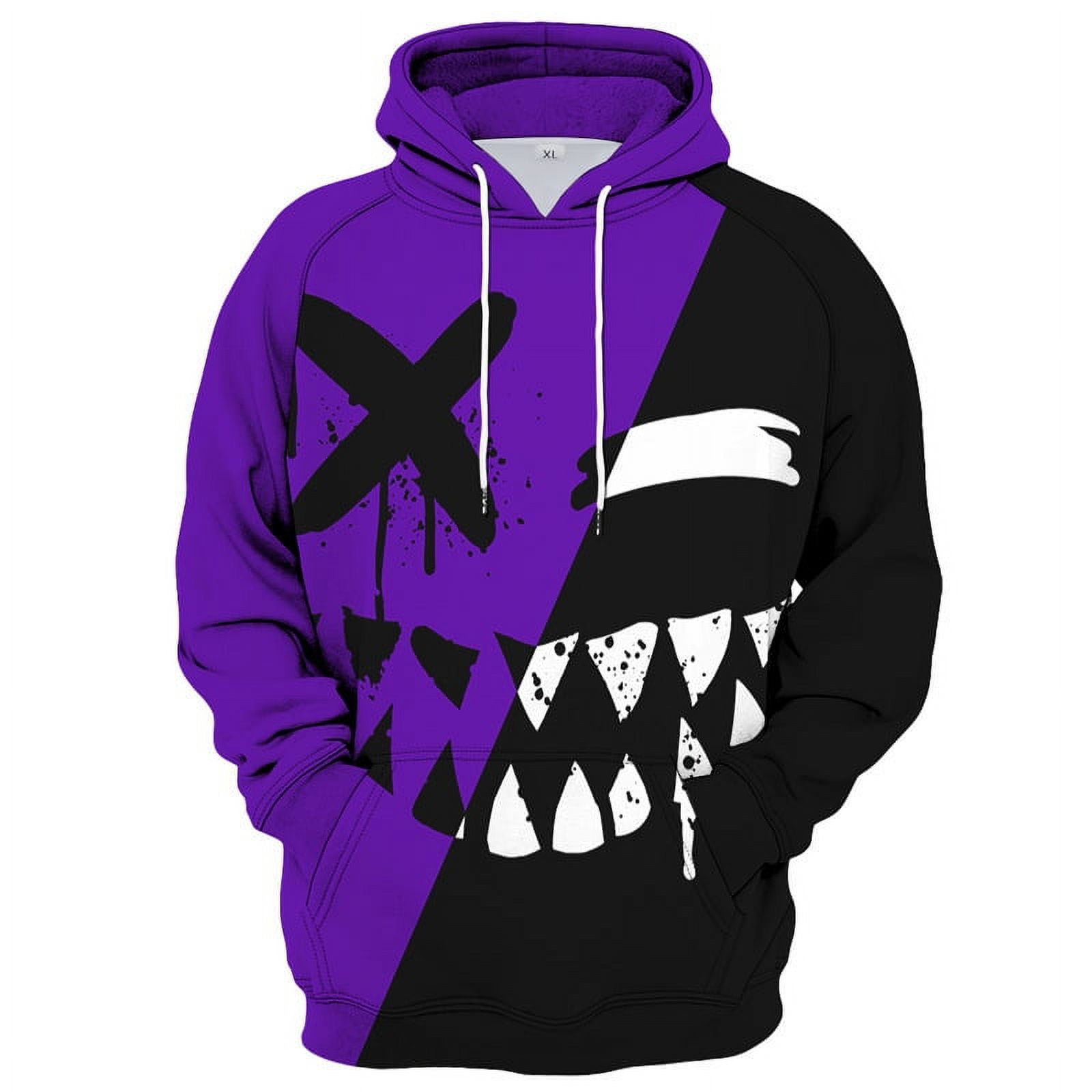 Men's Novelty Hoodies 3D Printed Graphics Pockets Pullover Sweatshirts