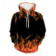 thumbnail image 1 of Men's Novelty Hoodies Cool Graphics Hoody Fleece Warm Pullover Hooded Sweatshirts,Mens Flame Print 3D Realistic Hoodies for Men Big and Tall, 1 of 4