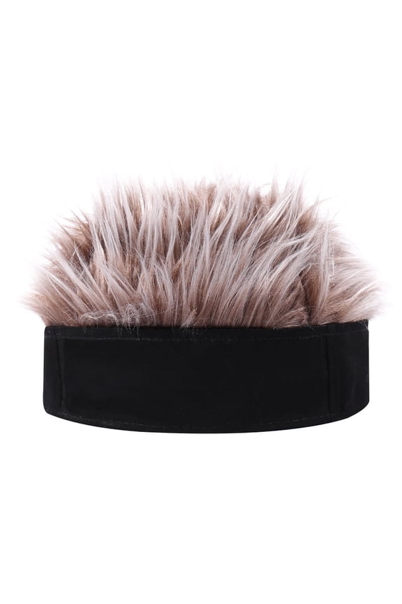 Men's Novelty Hair Hats Spiked Funny Golf Visors Adjustable Wig Visor Hat Wig Peaked for Men Women Gifts