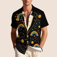 thumbnail image 1 of Men's Novelty St Patricks Day Button Down T-Shirts Ugly 3D Printed Shamrock Tuxedo Tees Shirt Clover Leaves Casual Short Sleeve Shirts, 1 of 9