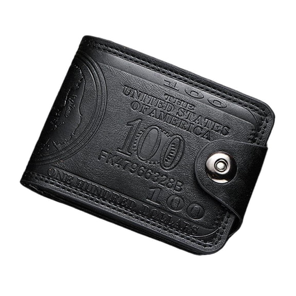 Men's Novelty US 100 Dollar Wallet Bill Money Billfold Safe Purse With Magnetic Buckle