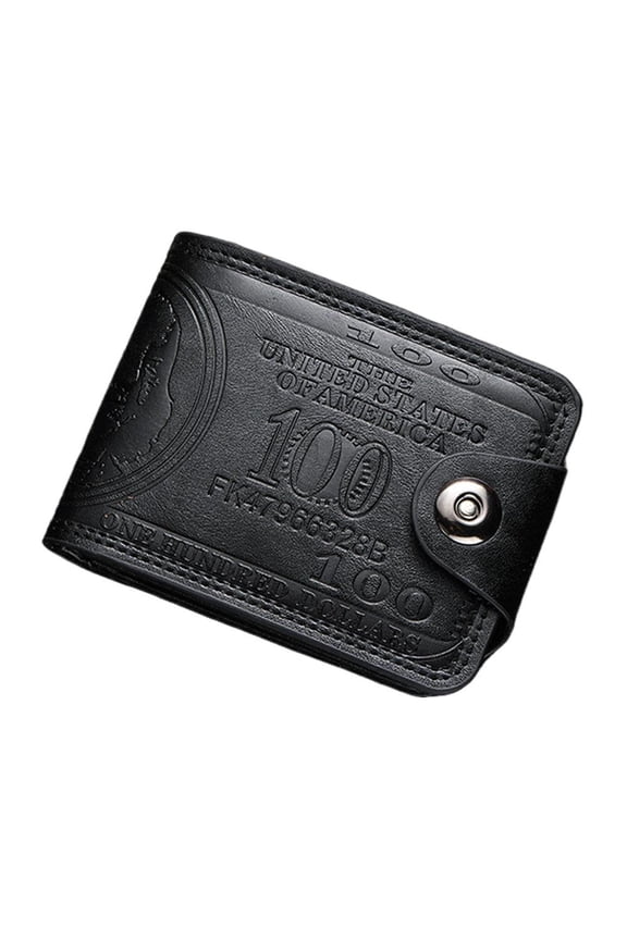 Men's Novelty US 100 Dollar Wallet Bill Money Billfold Safe Purse With Magnetic Buckle