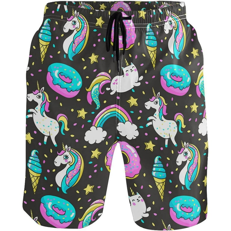 Mens unicorn swim trunks online