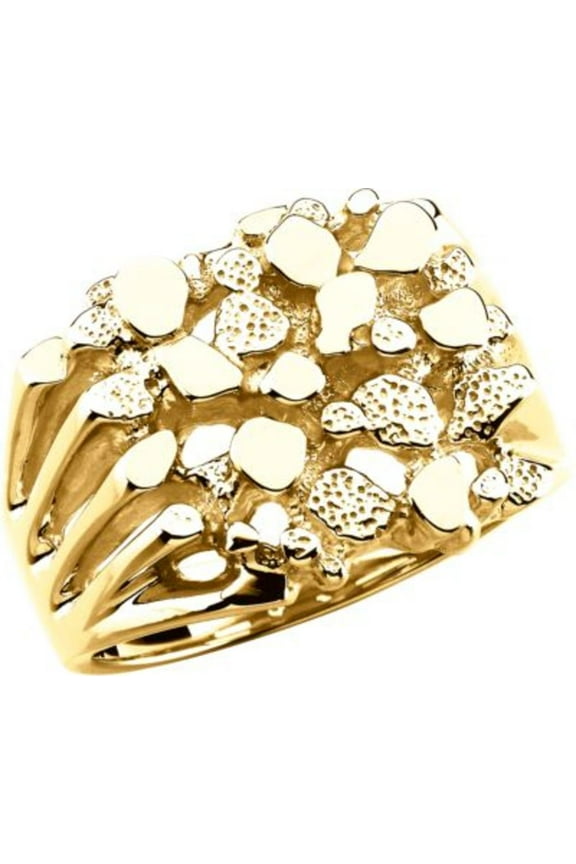 Men's Nugget Ring in 14k Yellow Gold - Size 6