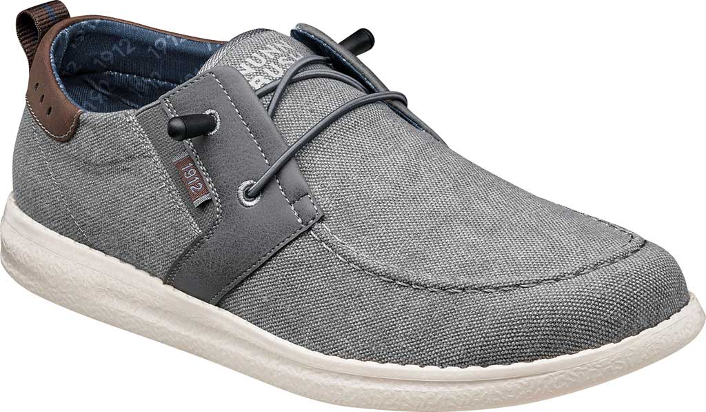 Men's Nunn Bush Brewski Moc Toe Wallabee Slip On Sneaker Grey Canvas 9 M - image 1 of 6
