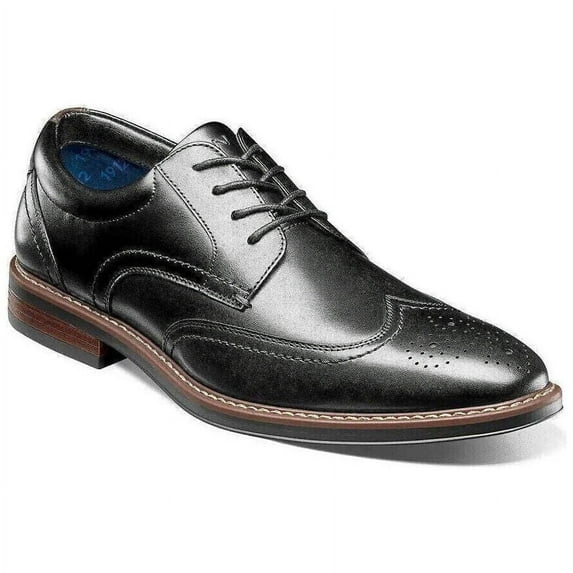 Men's Nunn Bush Centro Flex Wingtip Oxford Party Shoes Black 84983-001