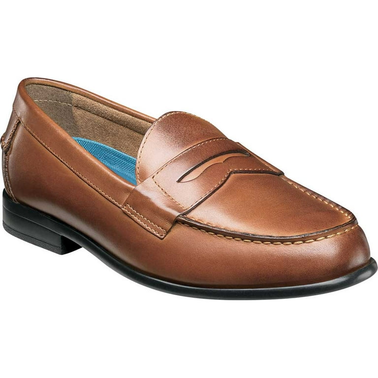 Men s Nunn Bush Drexel Penny Loafer Cognac Leather 11 W Walmart