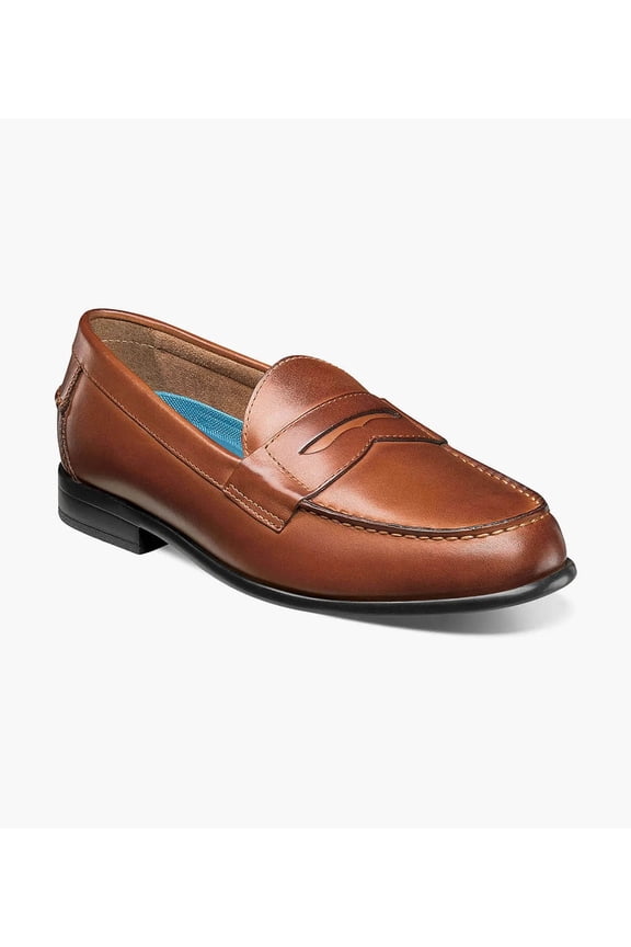 Nunn Bush Drexel Moc Toe Penny Loafer Dress Shoes Cognac 84744-221