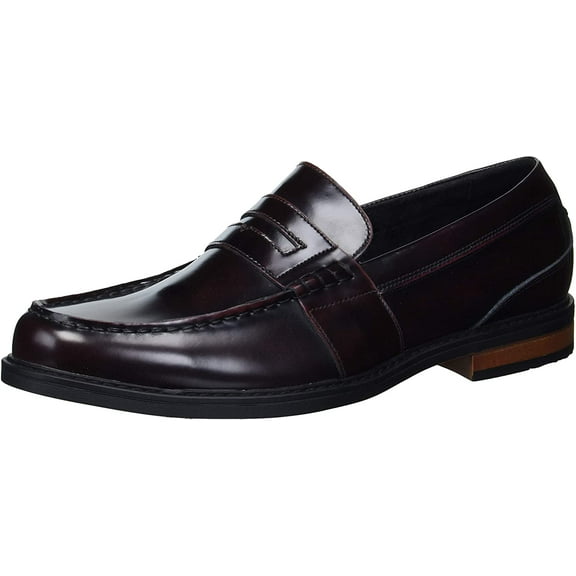 Nunn Bush Mens Lincoln Classic Penny Loafer Slip-On 12 Burgundy Polished