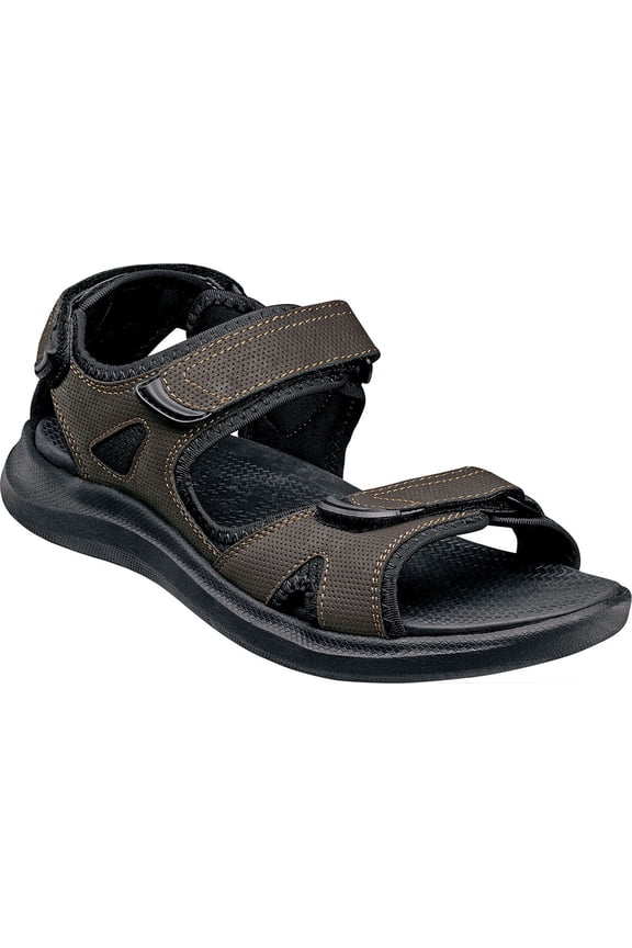 Men's Nunn Bush Rio Vista River Sandal Brown Leather 9 W