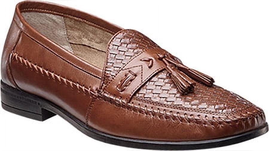 Nunn Bush Strafford Men Casual Woven‎ Moc Toe Tassel Loafers 10 Brown Leather nb-mens-84484-221-cog-10_5m-  main image 4