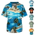 thumbnail image 1 of Men's Nursing Scrubs Short Sleeve Graphic Print V Neck Scrub Shirt Medical Work Uniform with Pocket Scrub Tops for Men Orange M, 1 of 4