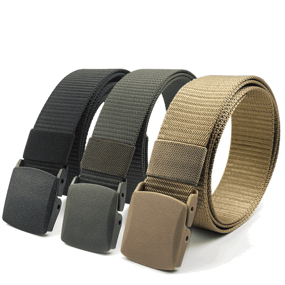 Men's Nylon Belt with Buckle Adjustable with Quick Release (Navy)