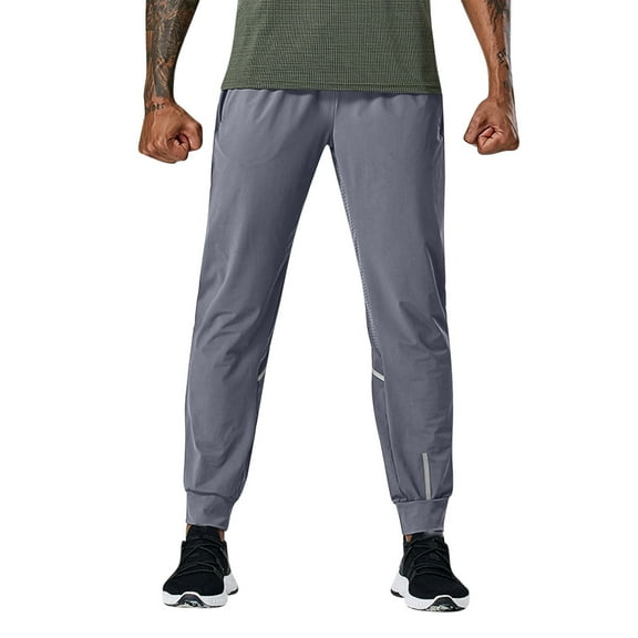 Men's Nylon Breathable Casual Sports Pants Athletic Joggers Tapered Pants Lightweight Gym Pants with Pockets