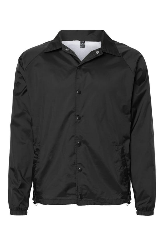 Men's Nylon Coaches Jacket - BLACK - 2XL