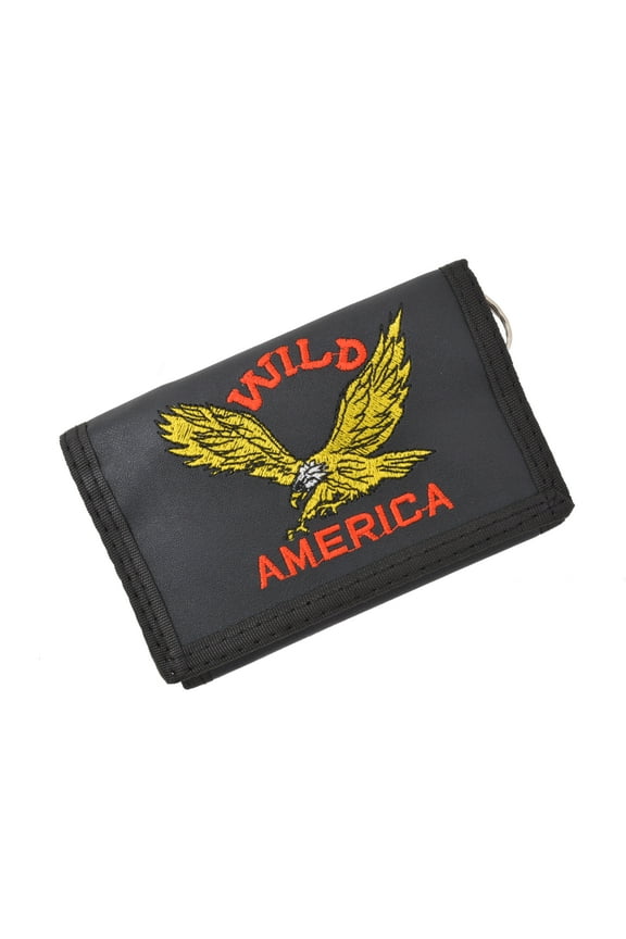 Men's Nylon Credit Card ID Holder Trifold Chain Wallet 836TA